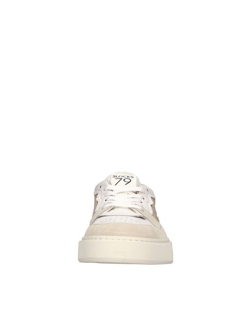 Suede and fabric sneakers BLOCKS79 | AMIK 24EBEIGE-BIANCO-NERO